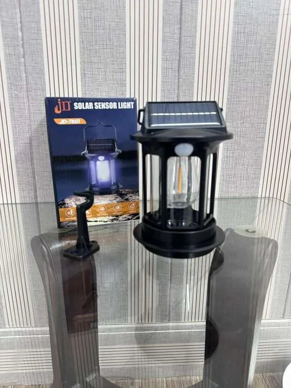 JD 7801 Solar Lantern with USB Charging Port Portable, Eco-Friendly Outdoor Lamp