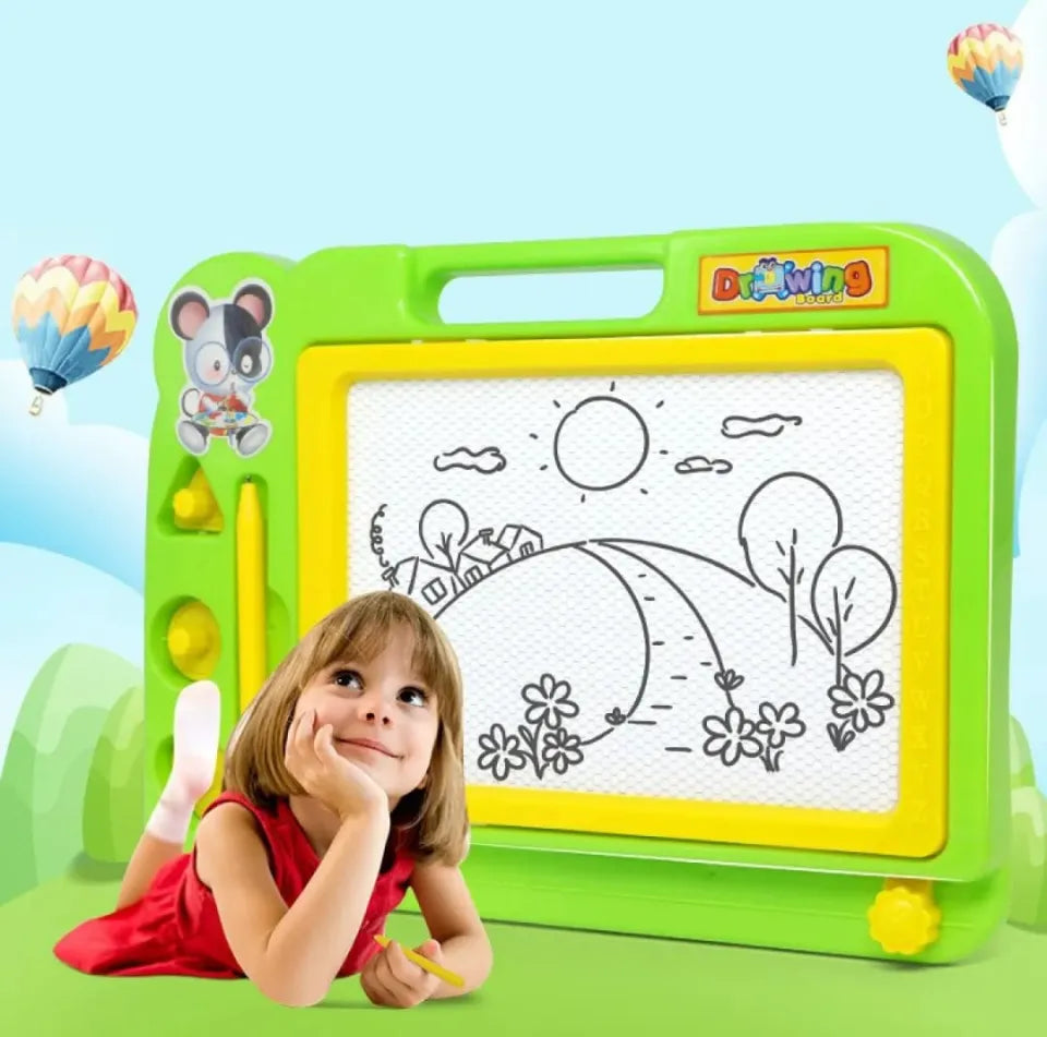 Magnetic Learning Drawing Board for Kids Erasable Doodle Pad with Pen,