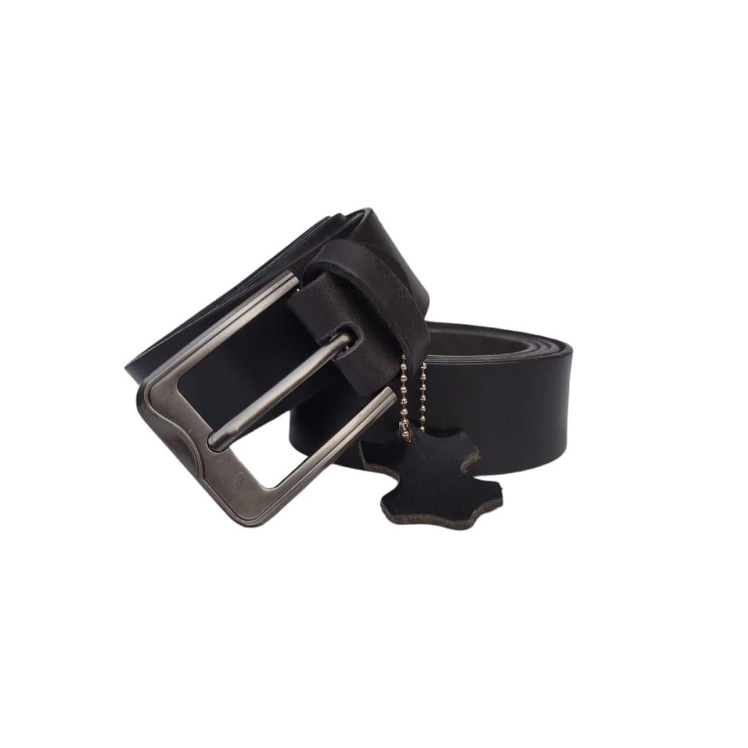 Men buffalo leather belt | Waist Belt for boys & Mens (Black)