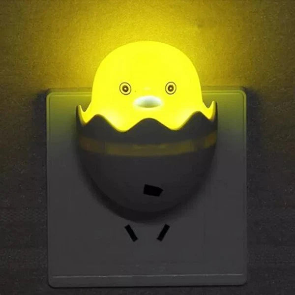 Automatic Little Yellow Duck Night Light | Yellow Duck With Egg Shape