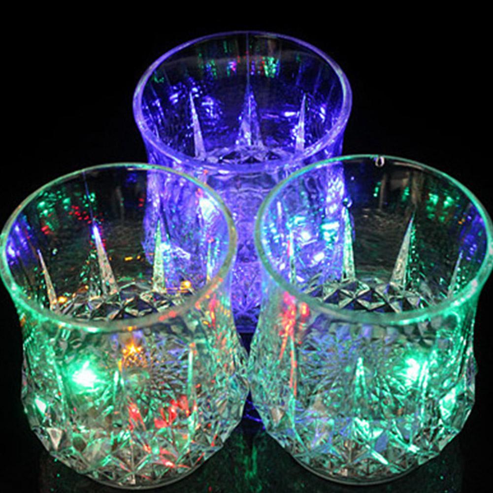 Single pcs - Lighting glass Led Flashing Water Inductive Rainbow Color Cup