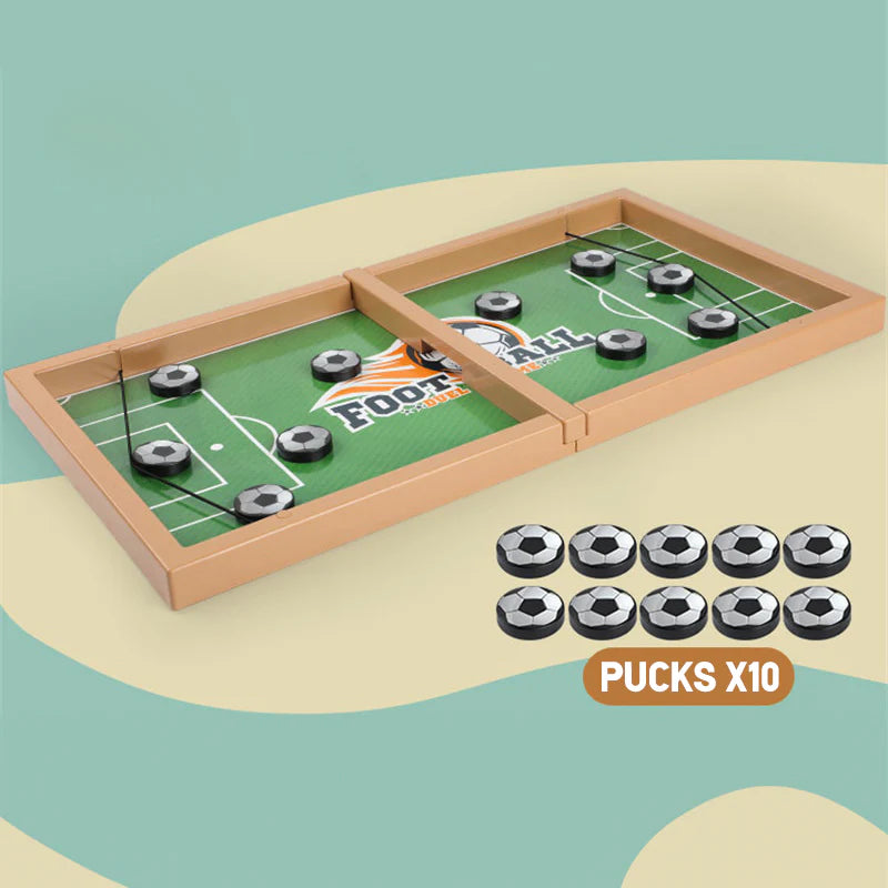Wooden Sling Puck Game | Football Board Game | Wooden Hockey Soccer