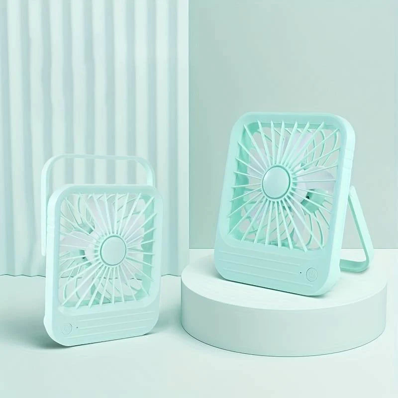 Quite Hanging Desk Fan, Mini USB Rechargeable Fan, Quiet Mini Desktop Cooling