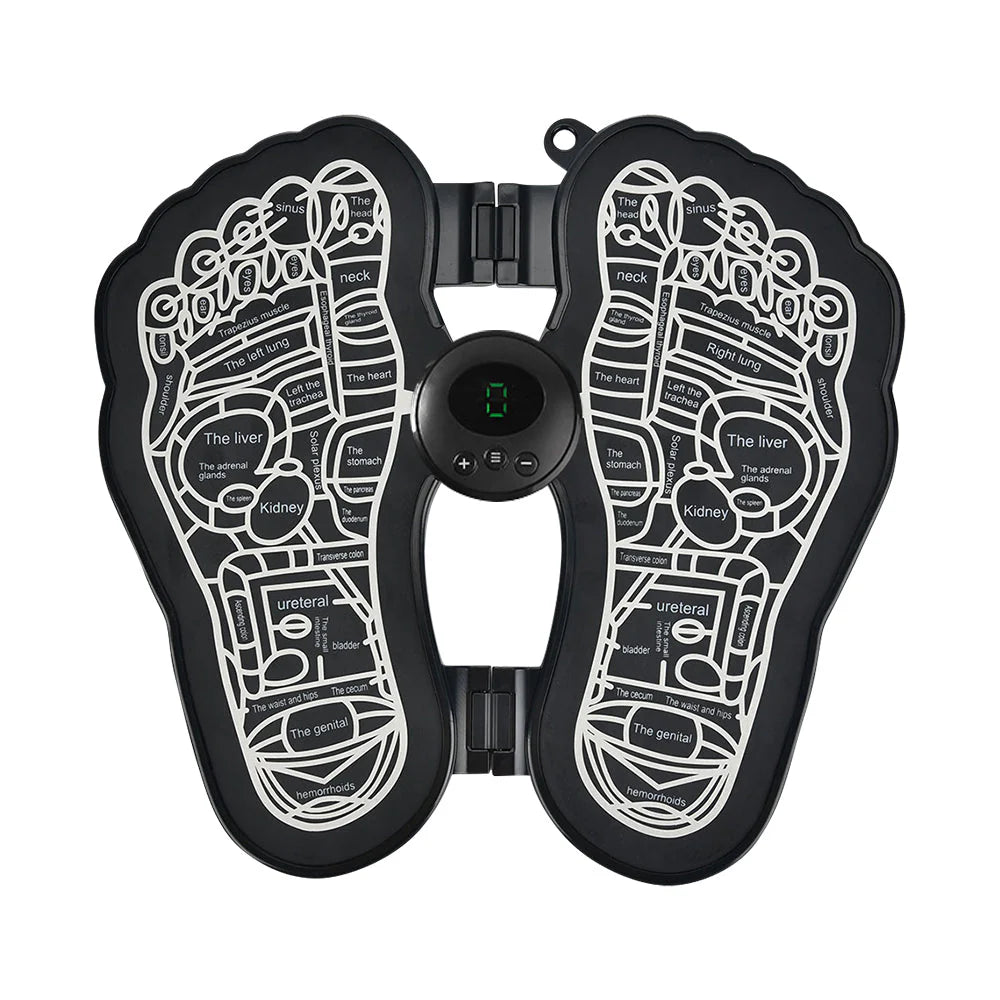 Electric EMS Foot Massager Pad Foldable Foot Massage Mat Feet Muscle Stimulator