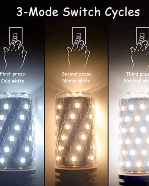 E27 LED Corn Light Lamp Bulb | 3 in 1 light modes