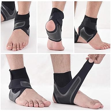 1 Pcs Right Foot Breathable Ankle Brace for Sprained Ankle,Stabilize Ligaments,Prevent Re