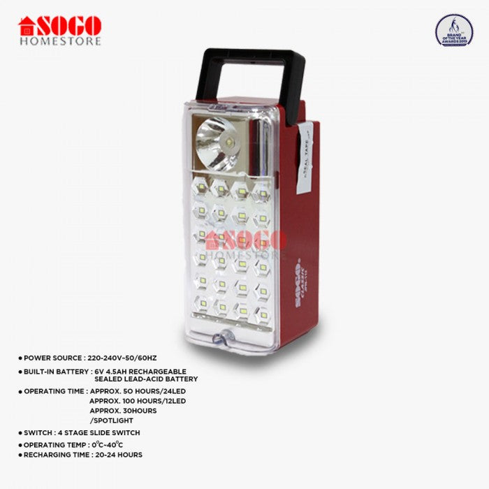 Sogo Rechargeable Emergency Led Lantern Light JPN41 S