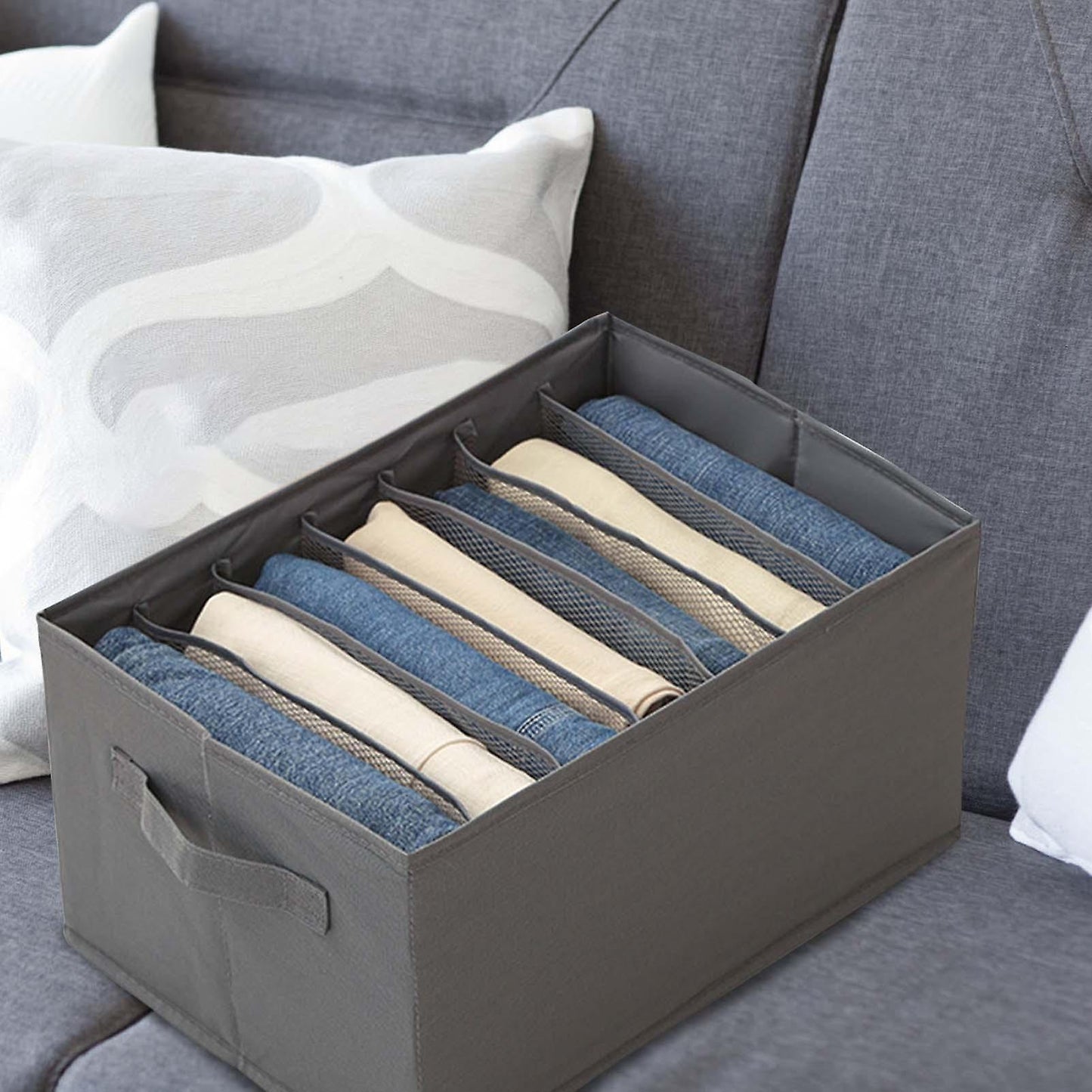 Cart board jeans organic 6 grids foldable organize 85 GSM (random colors)