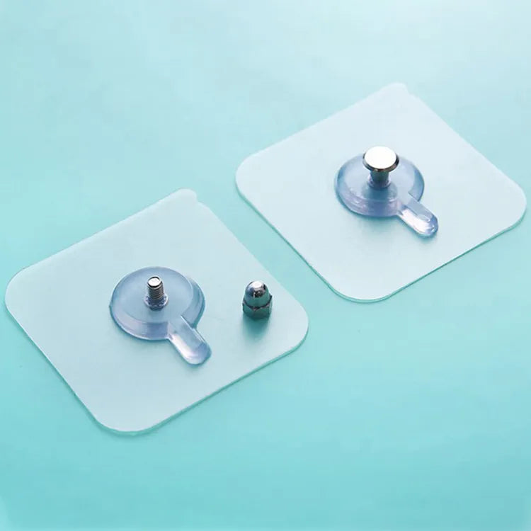 (1pcs) Adhesive Screw Sticker Hook Heavy Duty Stick on Door Nail Free