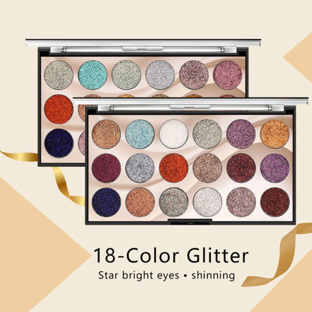 Miss Rose 18 Colors Sequins Glitter Powder High Gloss Pearly Eye shadow