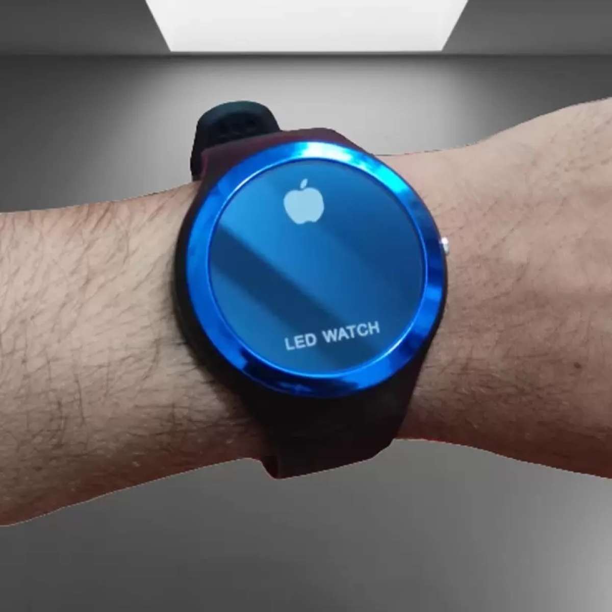 Round Shape Led Digital Watch with Apple Logo Digital Watch-watch for