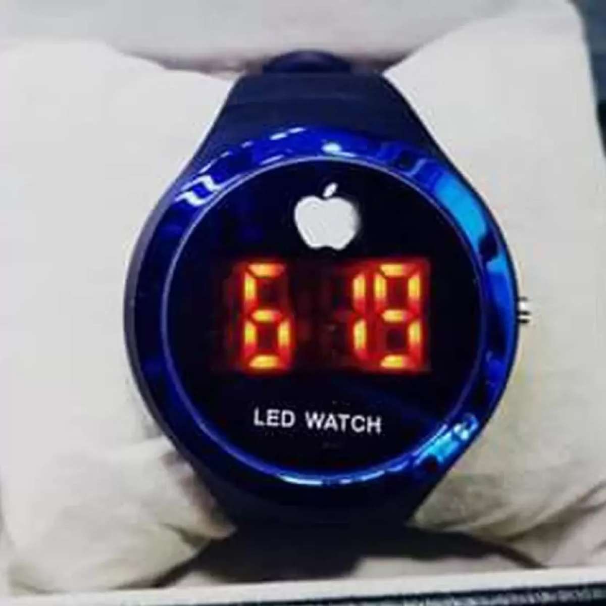 Round Shape Led Digital Watch with Apple Logo Digital Watch-watch for