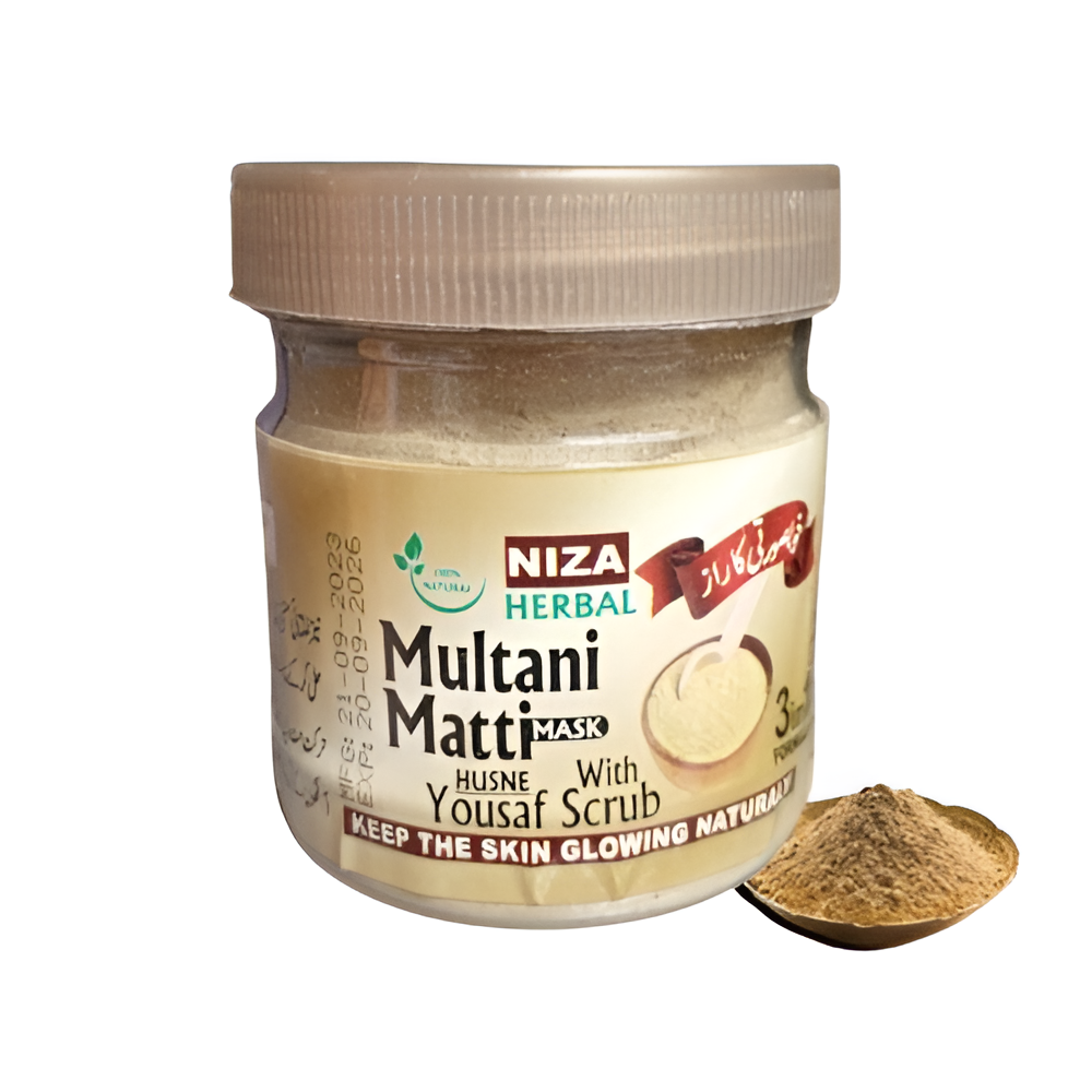 Pack of 2 Multani mitti with ark e gulab and husn- yousaf