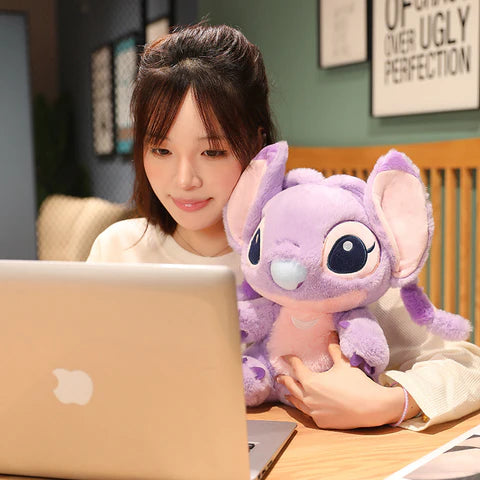 Purple Disney Angel Lilo & Stitch Alien Girl Sitting Plush Lovely Stuff