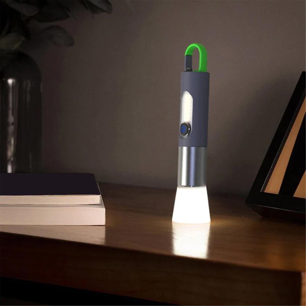 Zoomable Led Rechargeable Flashlight Outdoor Torch Light With Lamp Shade