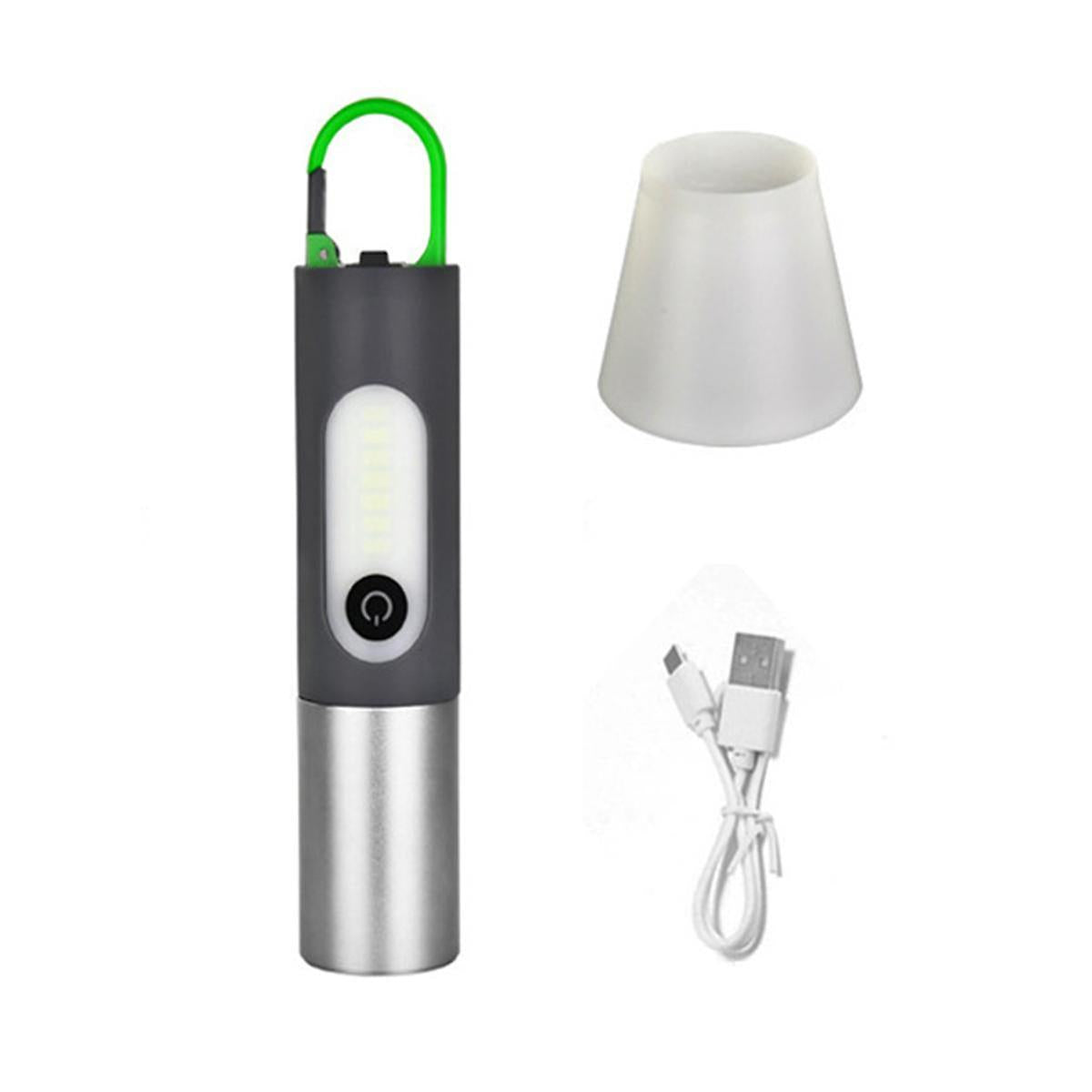 Zoomable Led Rechargeable Flashlight Outdoor Torch Light With Lamp Shade