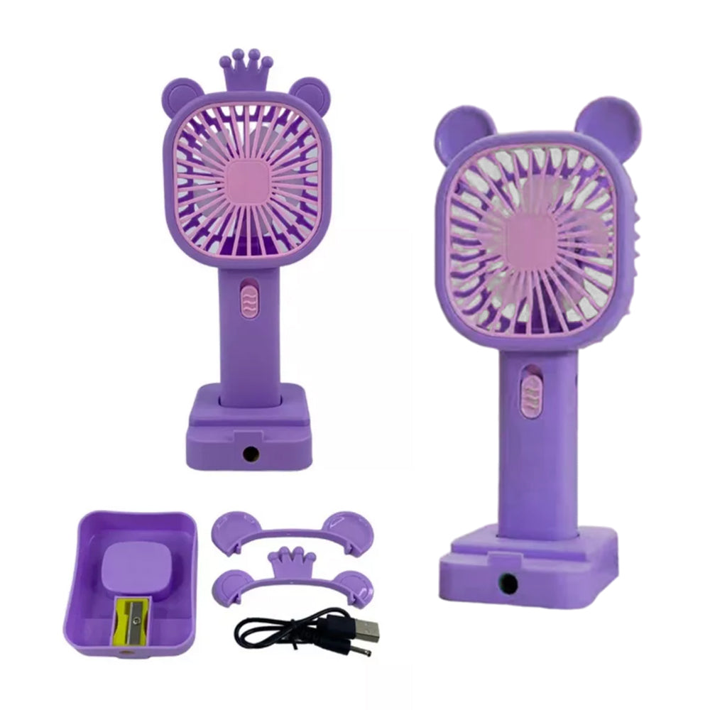 Fan with Sharpener | Mini Handheld Fan, Portable USB Fan for Home,