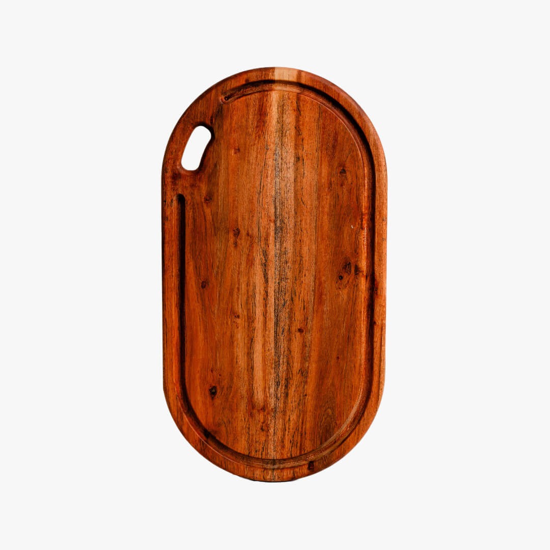 Premium Oblong Acacia Wood Chopping Board 17 x 9 x 2