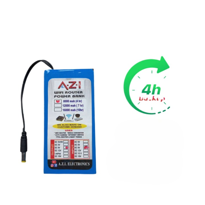Wifi Router Power Bank 9V 8000mAh Any WiFi Router Power Bank UPS