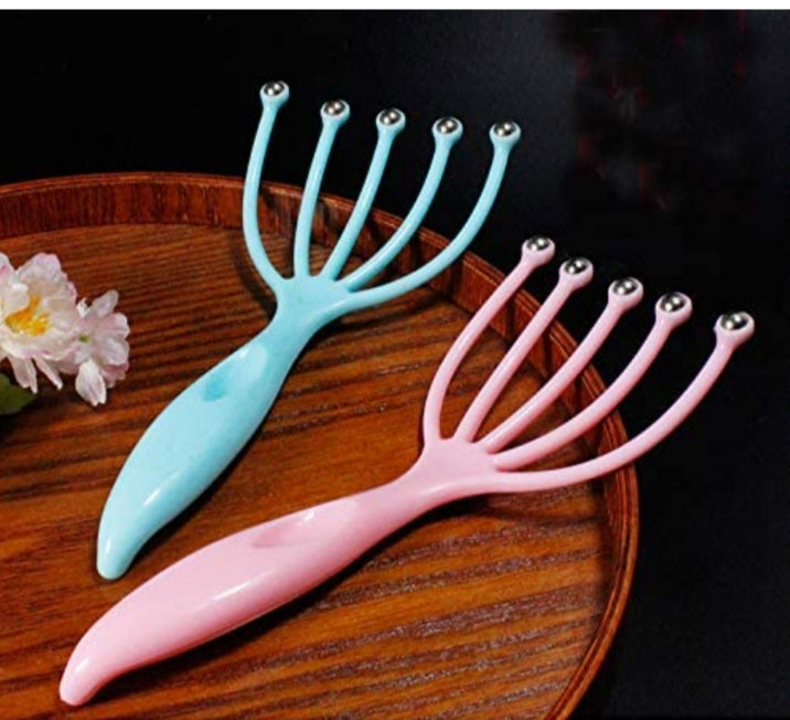 Head Massager Comb Exercise balls Roller Scalp Hand Held Scalp Reduce Stress