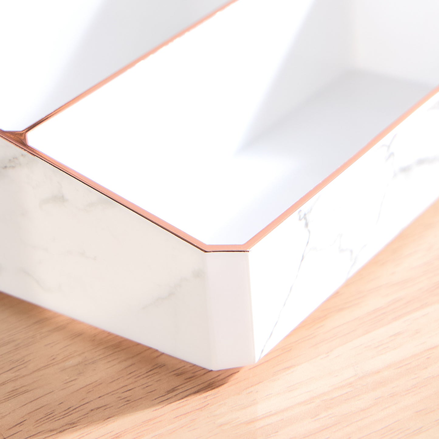9 Compartment Marble Look Makeup Organiser | Marble Acrylic Makeup Organiser -