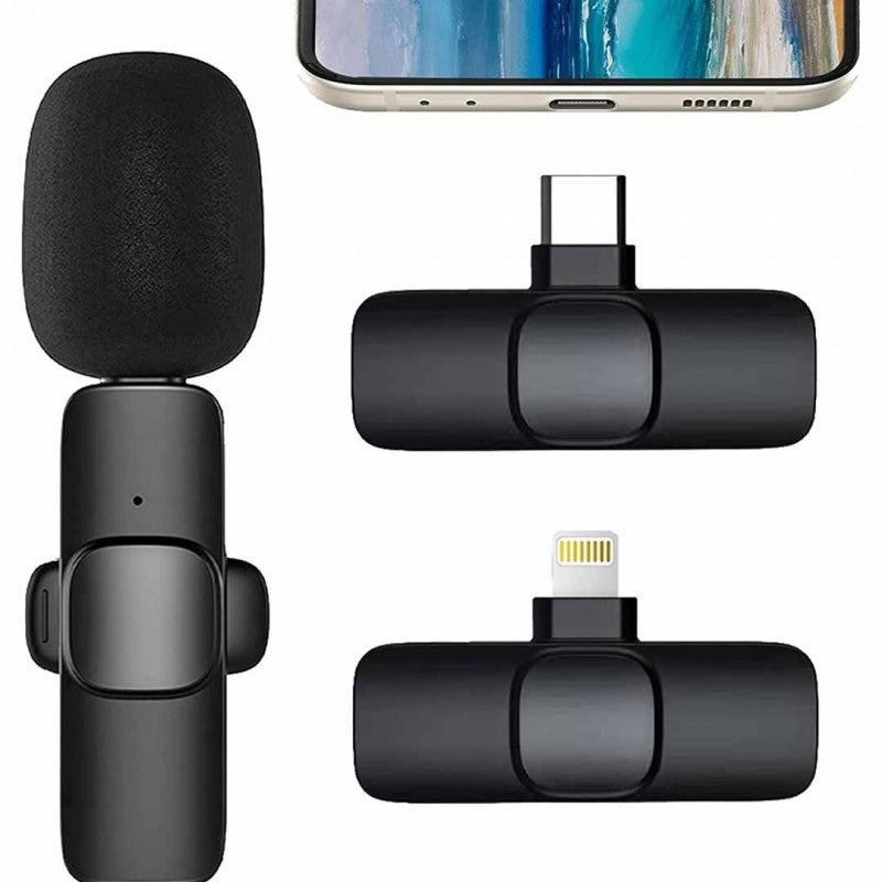 k11 Type-C Wireless Microphone K8 Collar Mic for Type C - Noise