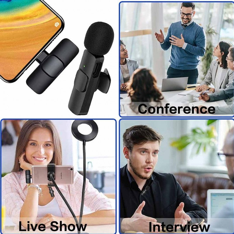 k11 Type-C Wireless Microphone K8 Collar Mic for Type C - Noise