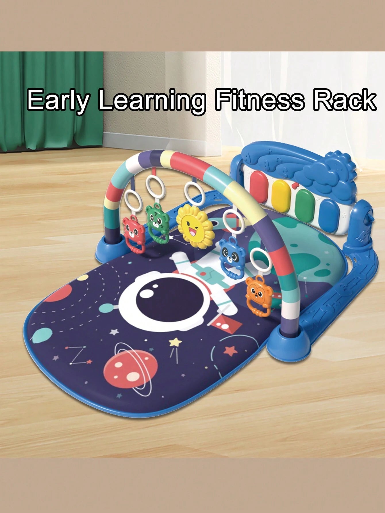 Kids Musical Piano Gym Mat With Music & Lights - (Imported) (random