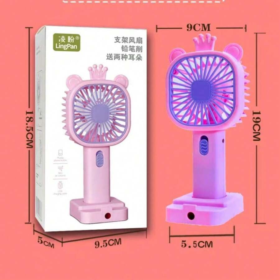 Fan with Sharpener | Mini Handheld Fan, Portable USB Fan for Home,