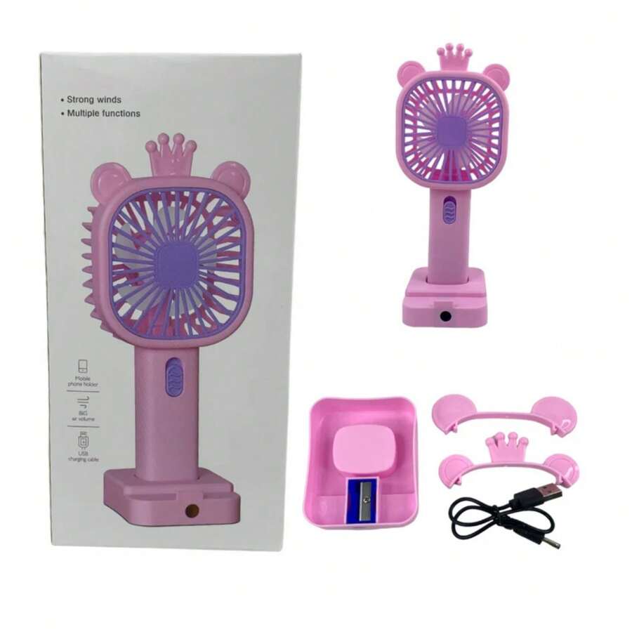 Fan with Sharpener | Mini Handheld Fan, Portable USB Fan for Home,