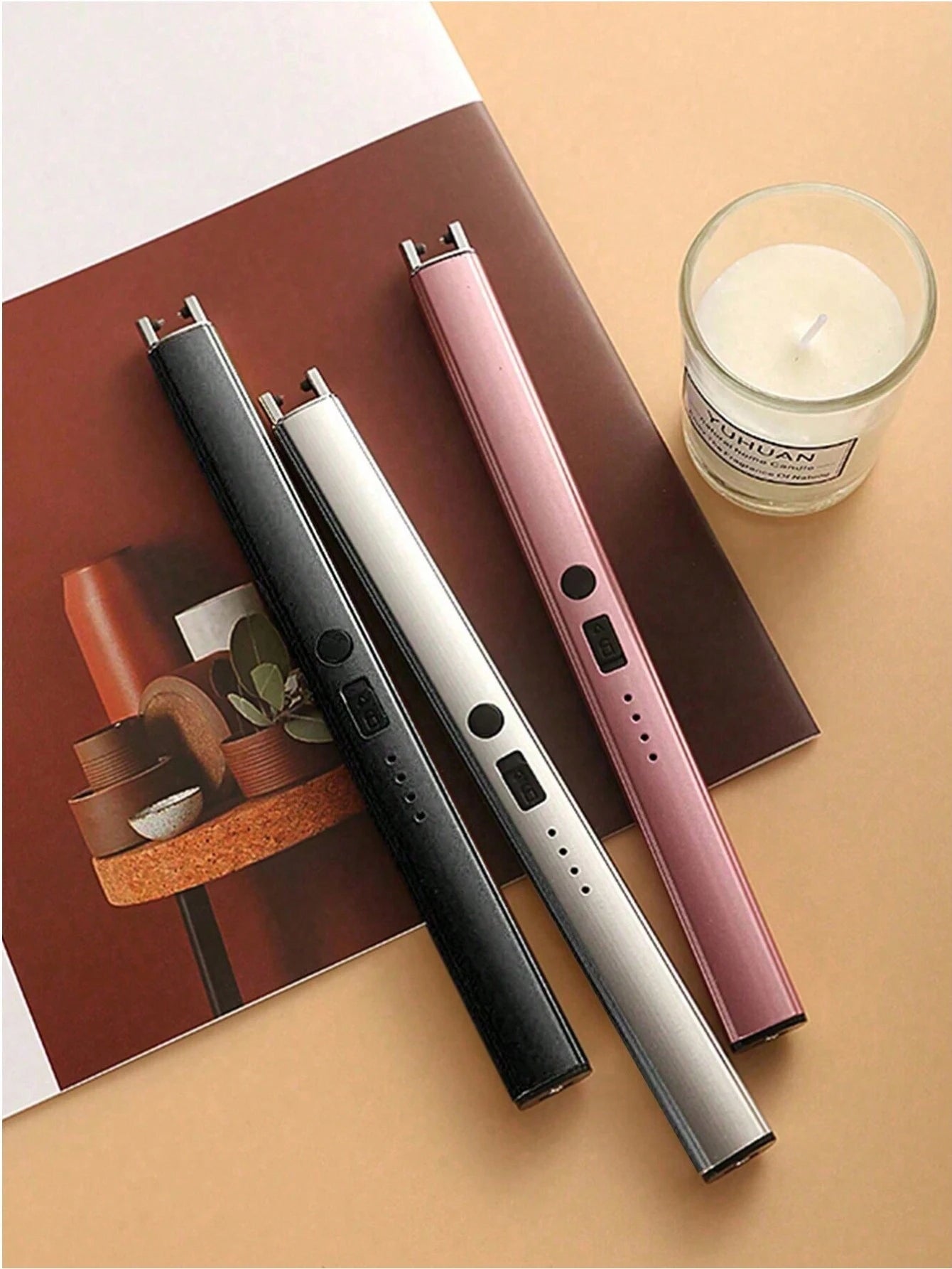 Gas Lighter Long with New Slide Out Design USB Gas