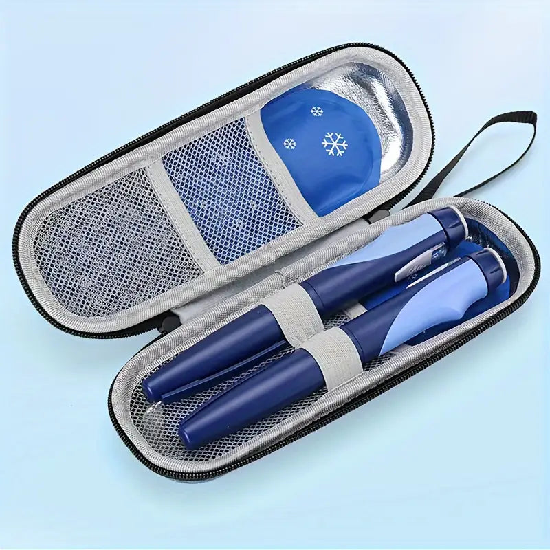1/2 Set Insulin Pen Cooling Travel Box Diabetes Medication Insulation Cooling Storage