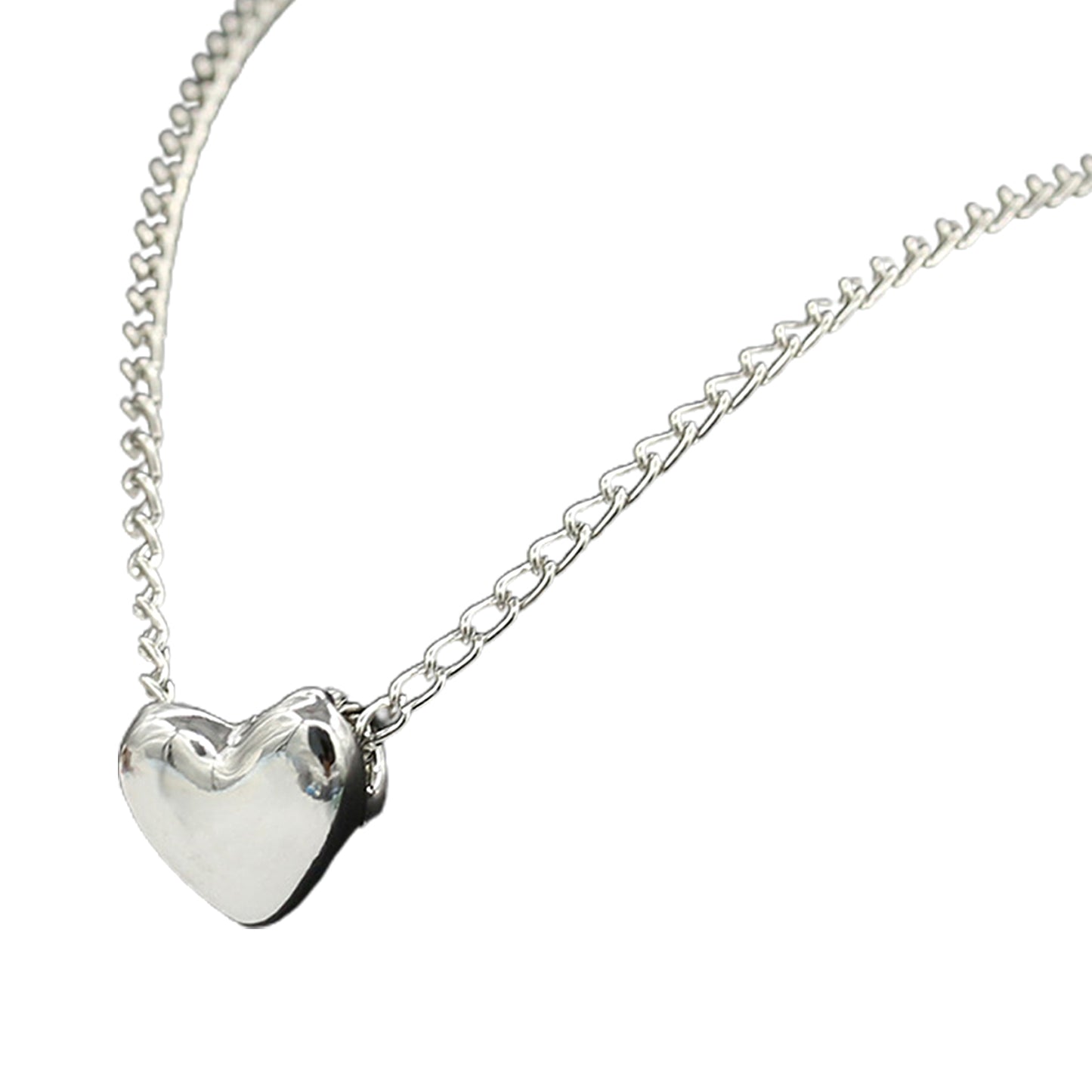 Stainless Steel Heart Shape Necklace | Love Heart Pendant Necklace | Girls