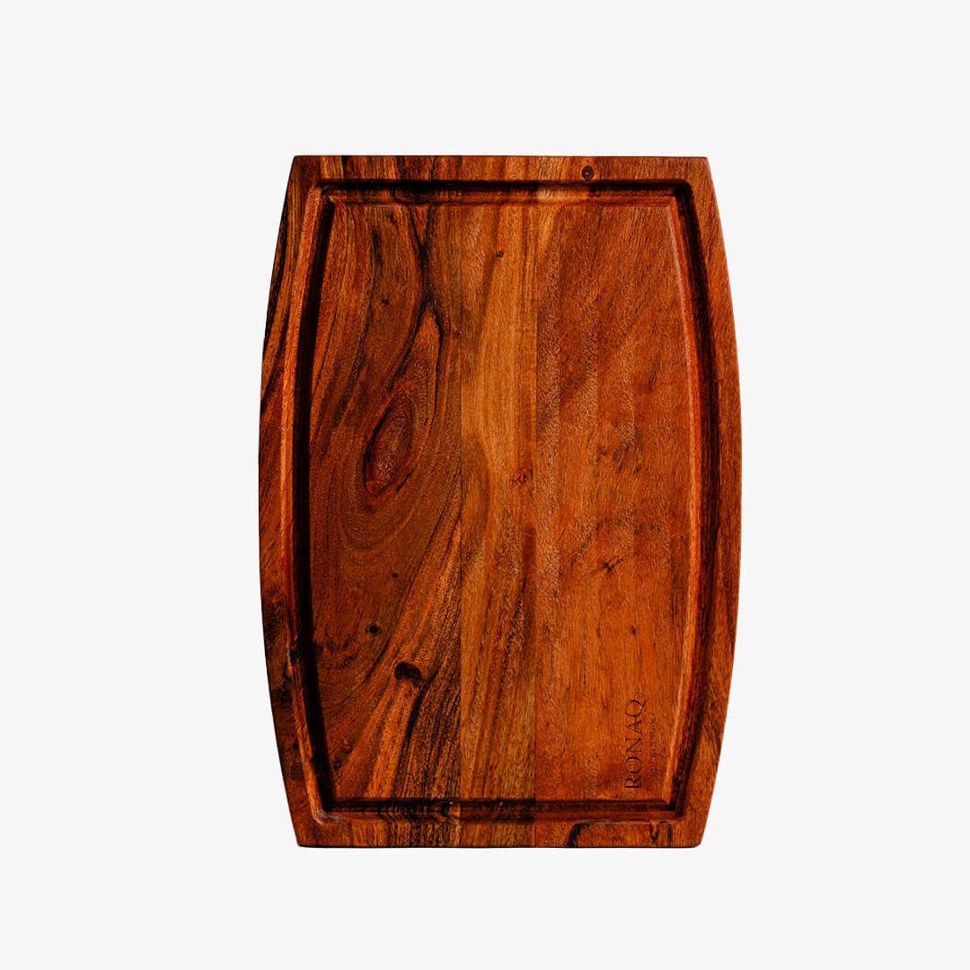 Acacia Parabola Face-Grain Cutting Board 14” x 10” x 2” |