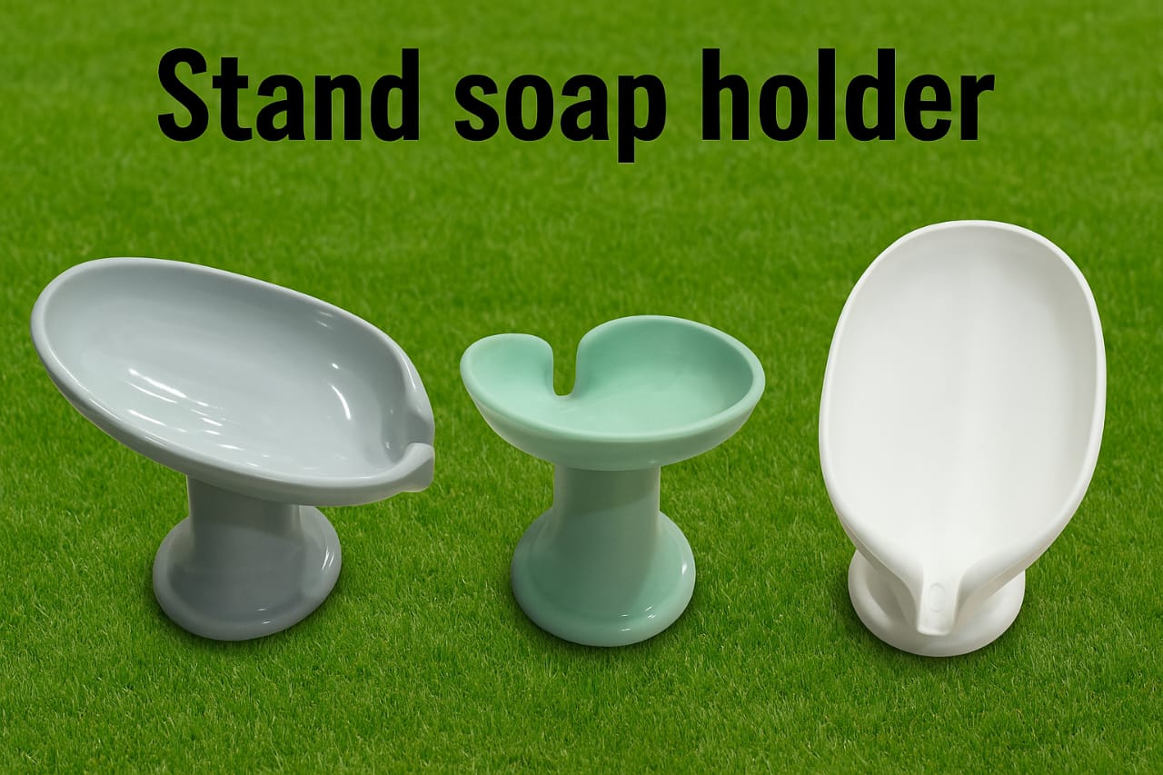Ceramic Soap Holder with Drain Elevated Design Bathroom Sink Dish for