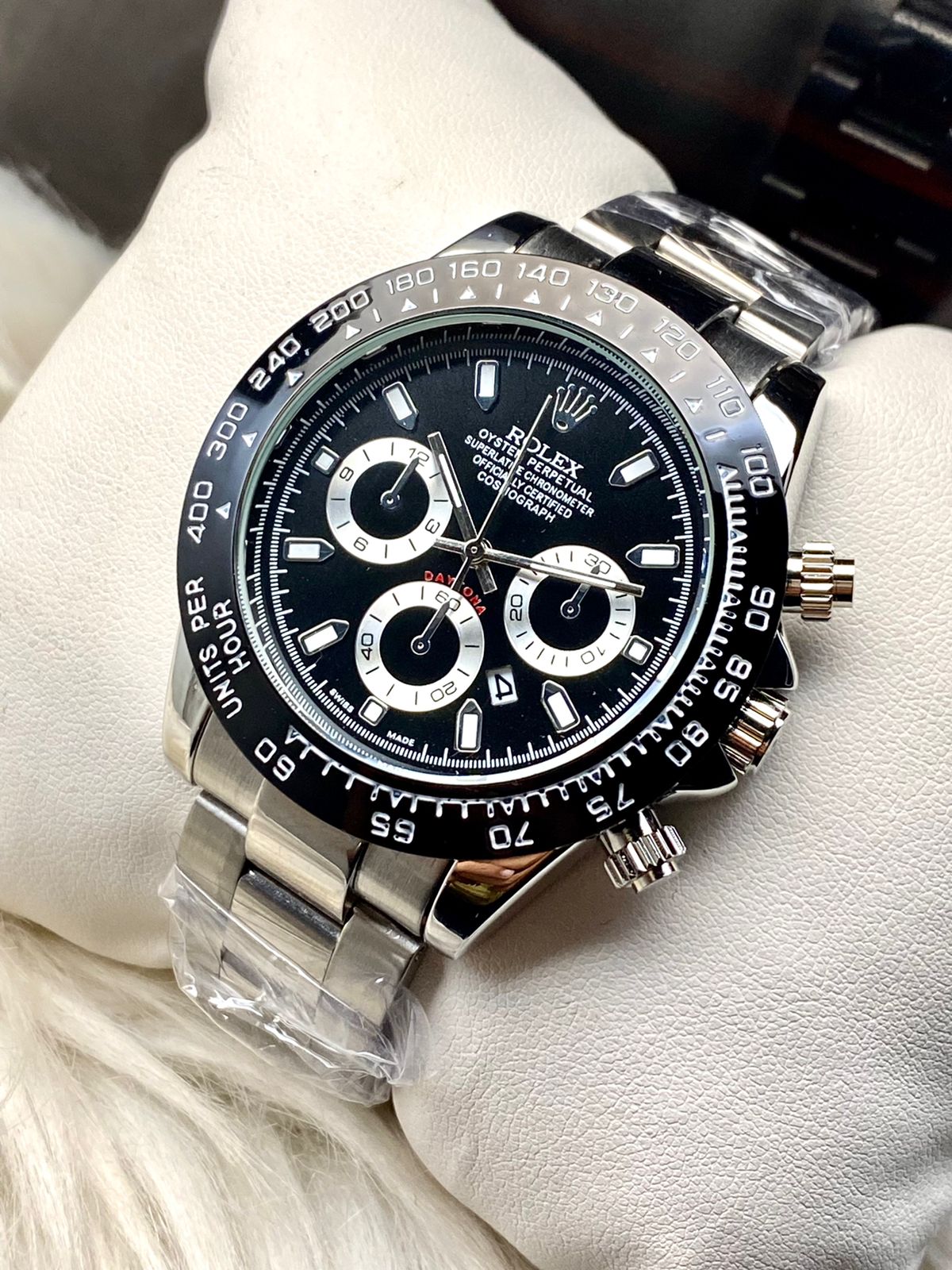 Rolex Daytona Rotating Bezel Quartz Machine | Quartz Chronograph Movement Silver Stainless