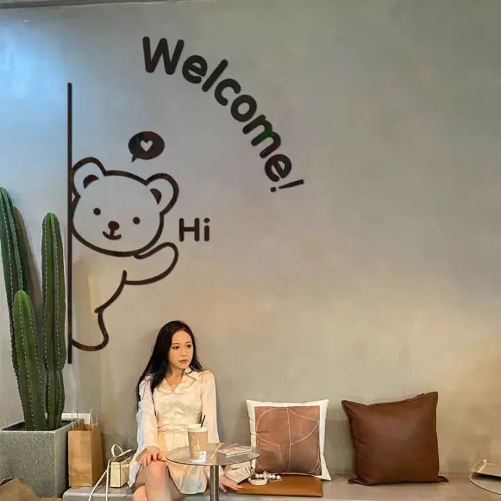 3d wall art with cute teddy bear shaped for home & office