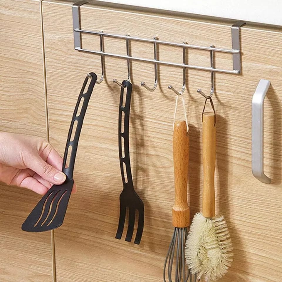 5 Hooks Over The Door Hanger / Metal Closet Organizer Door Hangers
