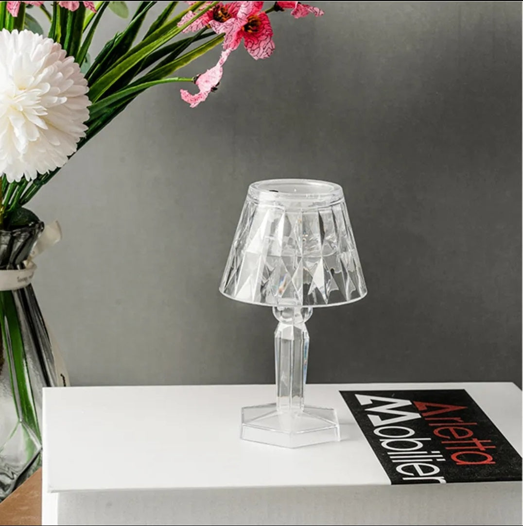 LED Night Light Crystal Diamond Table Lamp (cell operated)