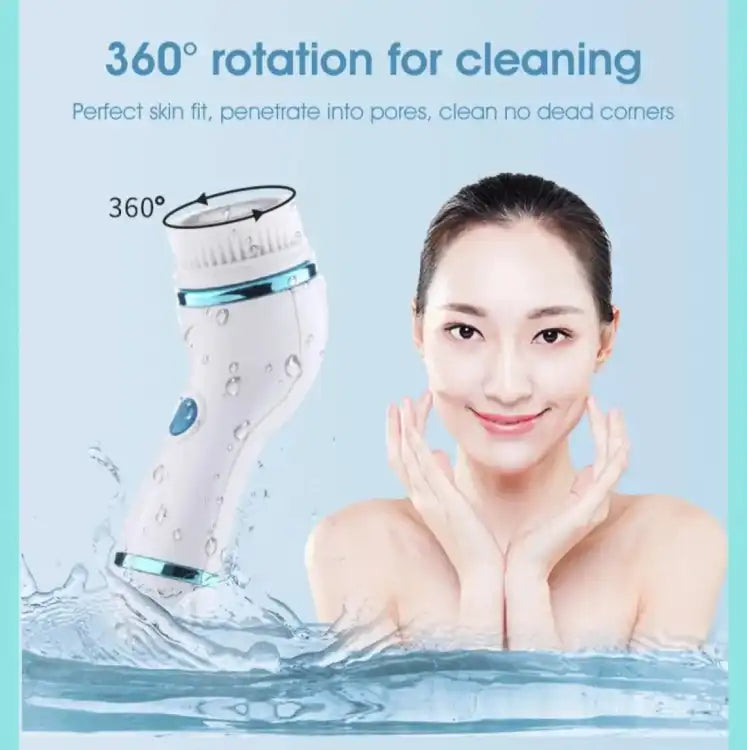 Cnaier 4 in 1 Electric Cleanser | Facial Cleansing Brush & Massager