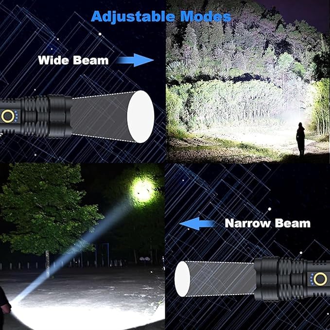P 90 Super Light Rechargeable Flashlight High Lumens, High Power Led Flashlight,