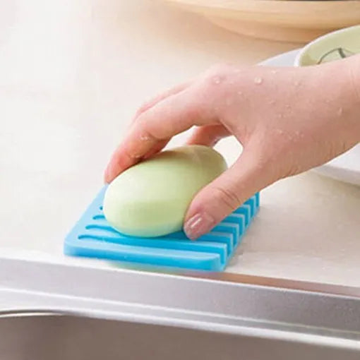 Silicone soap dish Drainer Tray (Green)