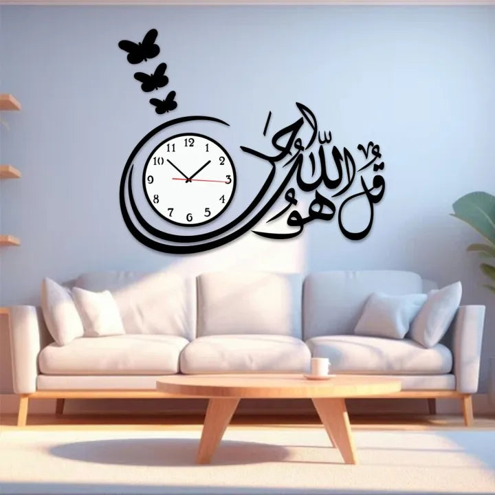 3d wall clock Wooden Wall Clock I for bedroom I Quartz
