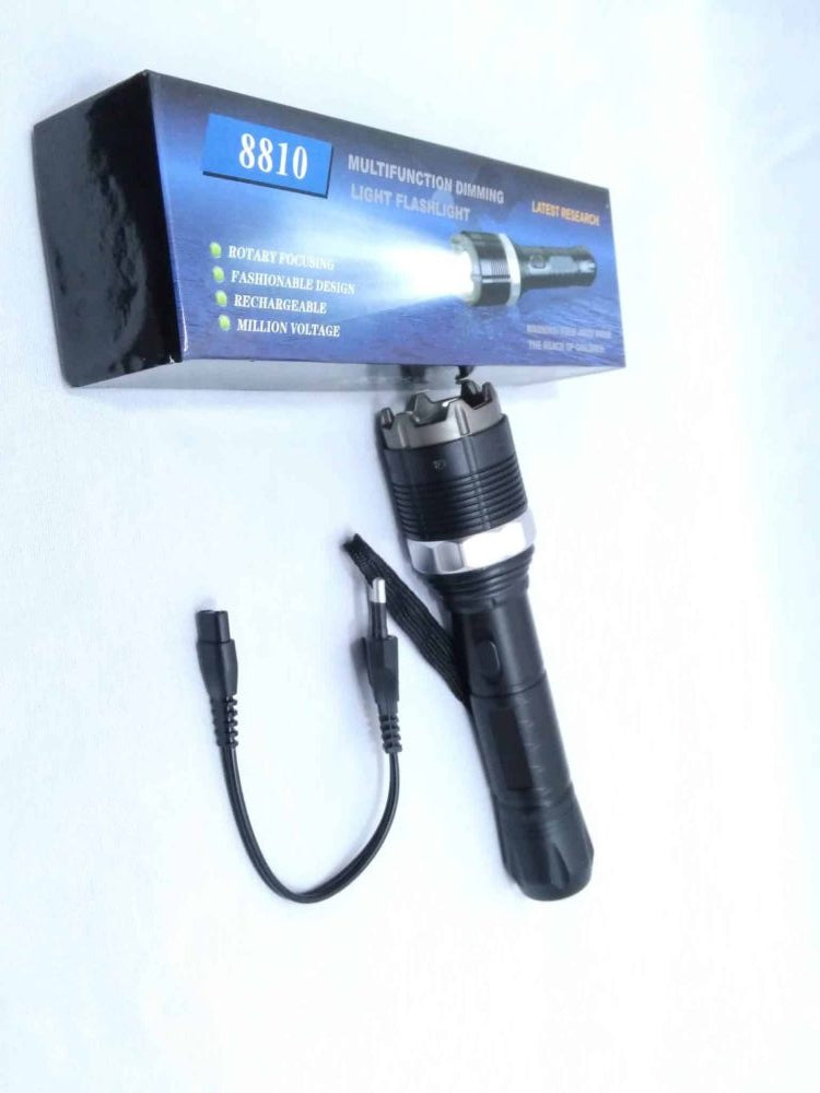 8810 Flashlight Multifunctional Dimming Light Flashlight Rechargeable Self Defense Flashlight