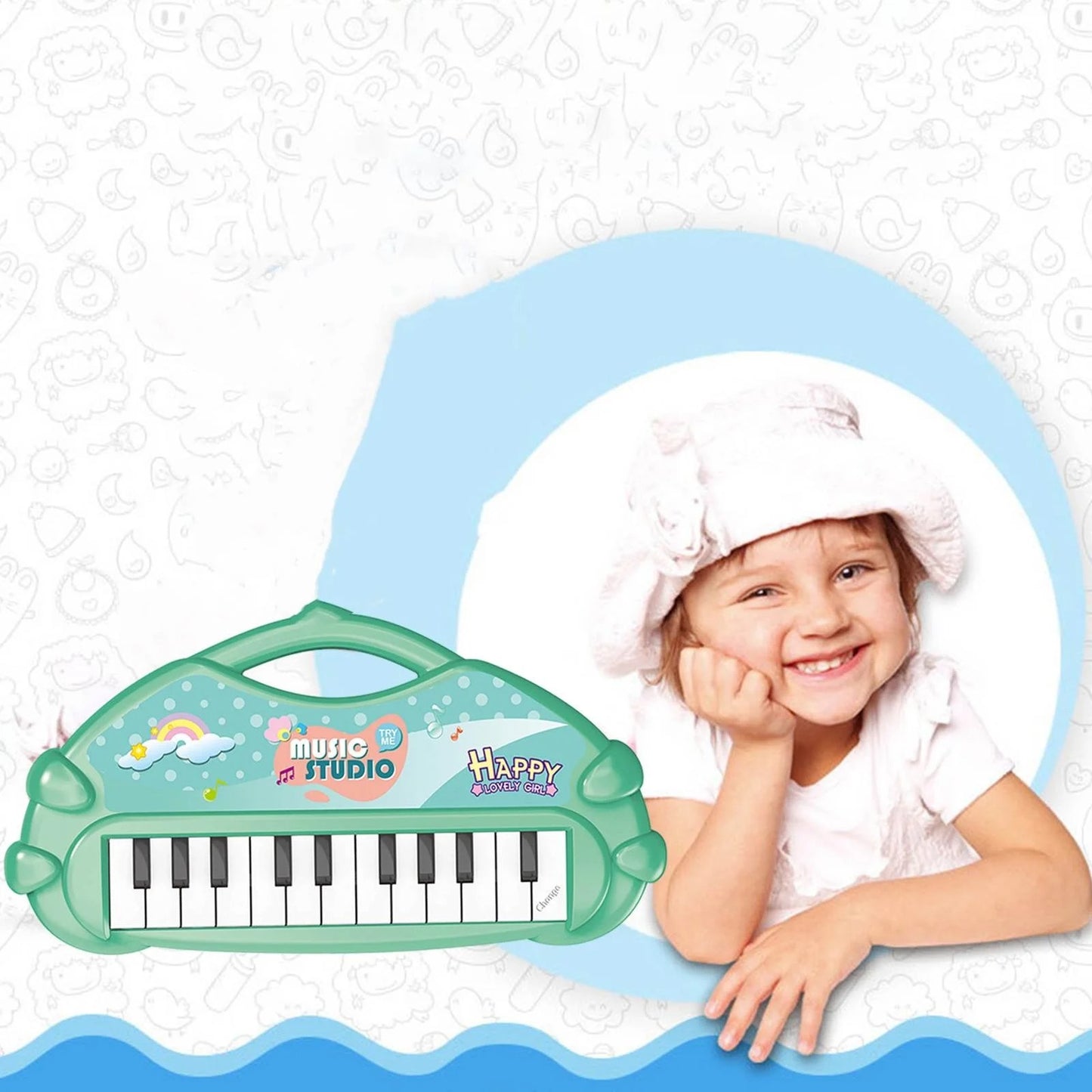 Stuffed Electronic Piano Keyboard Toys 13 Key Early Educational Instrument Electronic Organ