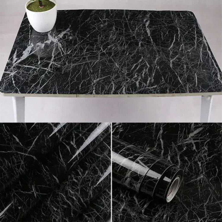 Self Adhesive Marble Sheet Sticker For Kitchen,(60×200) Cupboard, Wall Anti Oil