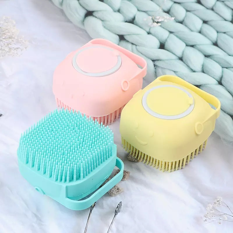 Soft Silicone Bath Brush With Hooks Baby Showers Cleaning Bath Brushes