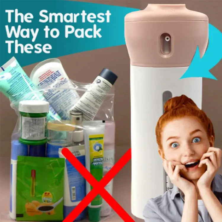 4 Lotion Bottles In 1 Refillable Travel Dispenser Bottle Liquid Lotion Cream