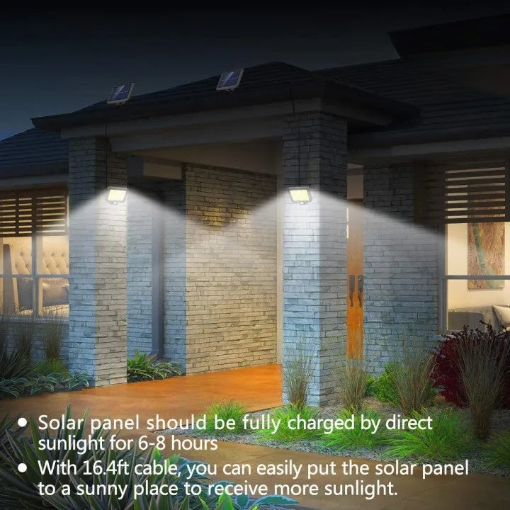 128 LED Solar Wall Light Garden Security Lamp PIR Motion Sensor IP65