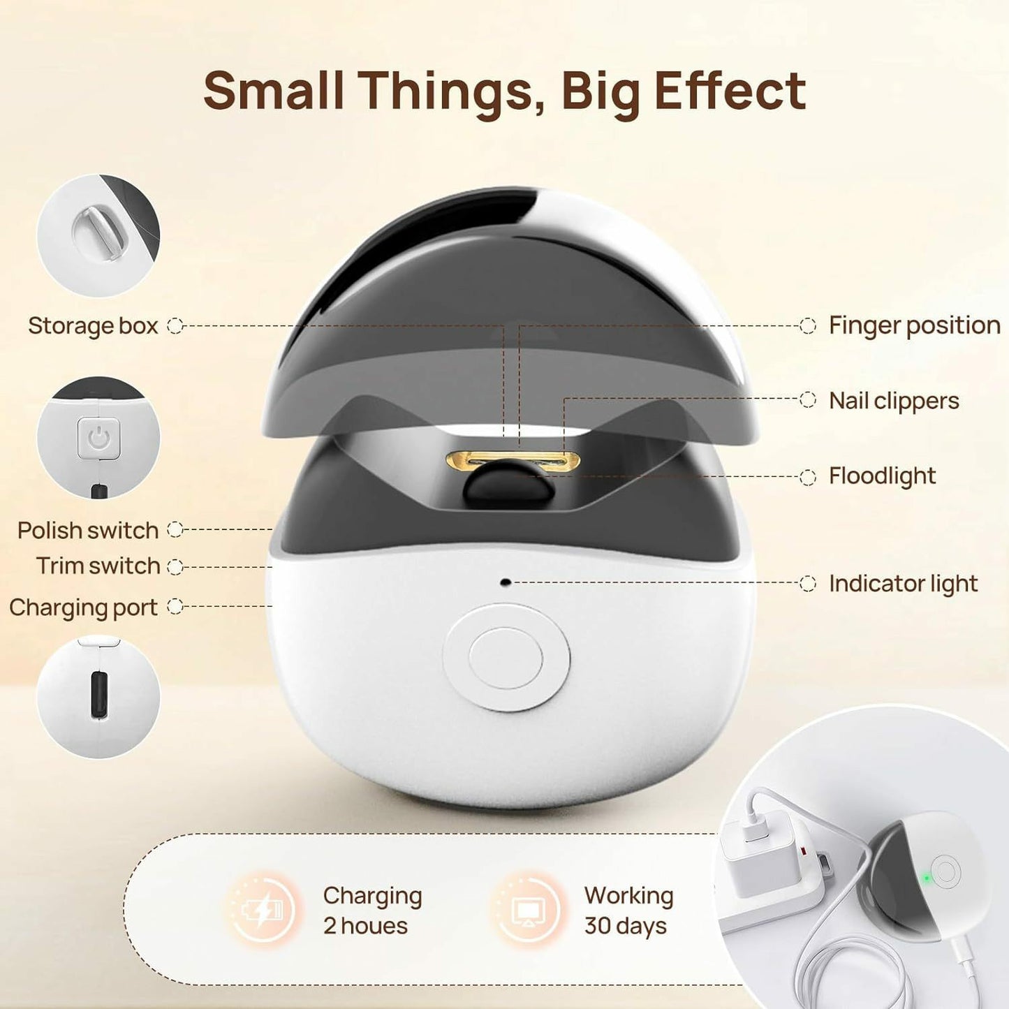 Automatic Electric Nail Clipper Trimmer For Elderly And Children Anti-Splash Home Use